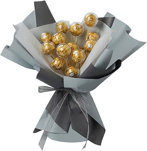 Miniatura 2 de 20PCS pequeño chocolate claro redondo caja titular con palos de bambú para arreglos de chocolate