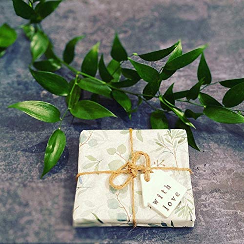 InsideMyNest Eucalyptus Botanical Tissue Paper Sheets 30x20 Gift Wrap Box Filler Premium Quality (50)