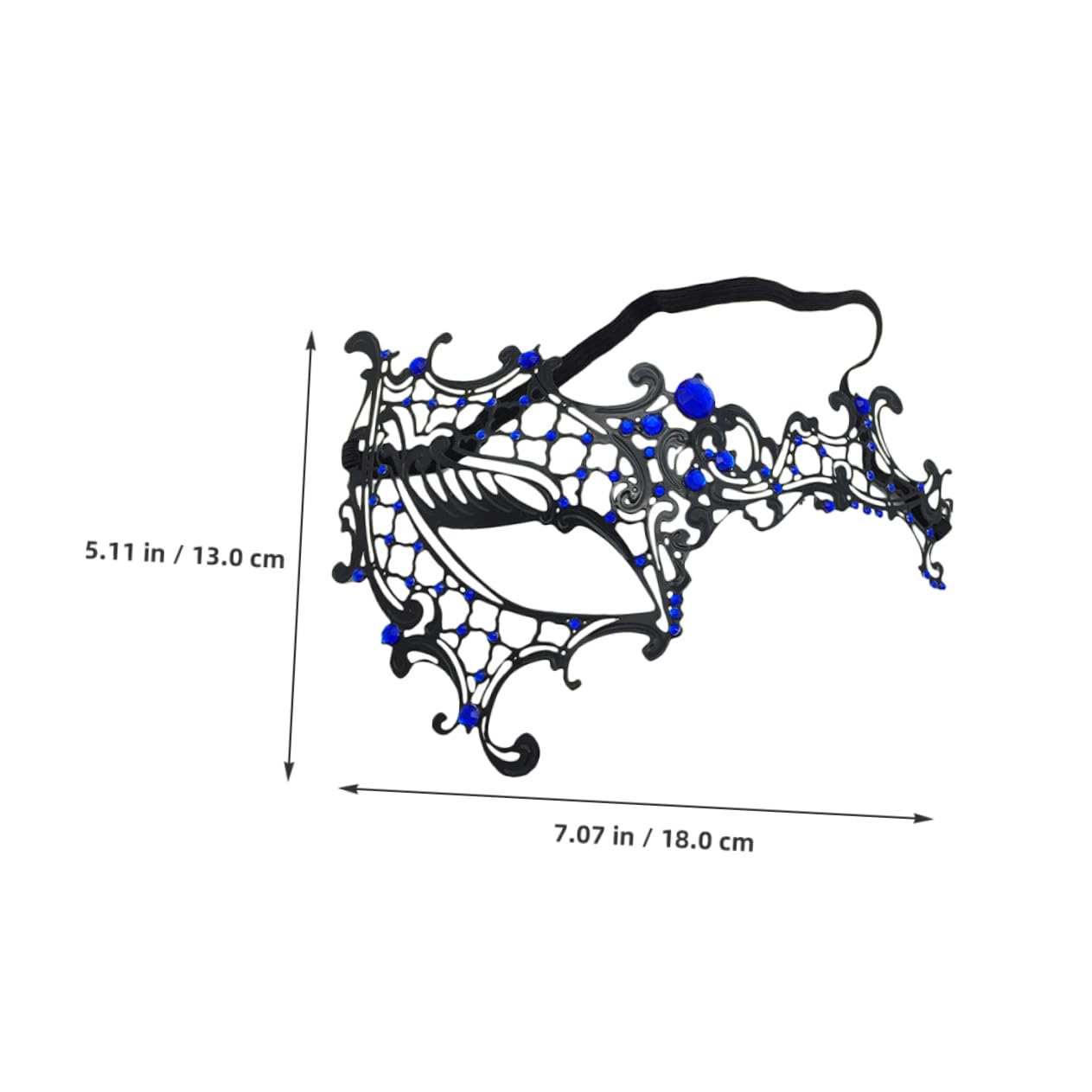 COLLBATH 2pcs Hollow Metal Masquerade Masks Elastic Bands Elegant Carnival Masks for Halloween Dance Parties and Cosplay Events