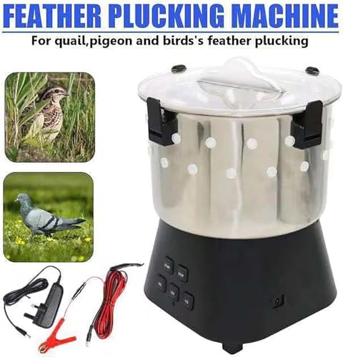 Máquina desplumadora de aves de corral, removedor eléctrico de plumas de acero inoxidable para desplumar rápidamente pollos, patos y pájaros para uso agrícola