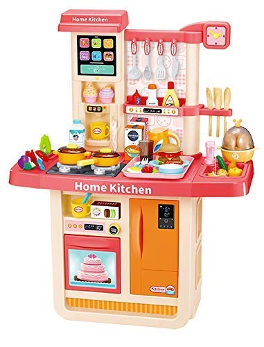 JESAVI ENTERPRISE Kids Kitchen Play Set with Lights & Sound for Girls, Big Size Remote Control Musical Kitchen Toy Set for Kids Girls (Kitchen Playset-WD_P31)