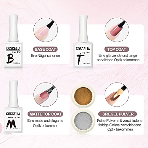 Saint-Acior UV Nagellack Starter Set 5 * 15ml UV Gellack 36W uv led Nagellampe Nageldesign Set Gel Nägel Maniküre Kit… – Bild 8