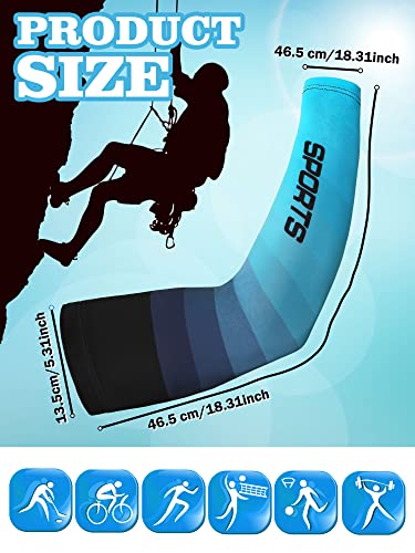 JenPen 6 Pairs Arm Sleeve UV Sun Protection Sleeves Cooling Sports Sleeve Anti Slip Ice Silk Warmers Arm Covers for Men Women4