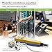 GearIT Adjustable Punch Down Impact Tool with 110 Blade Cut Wired Easy Handle, Spare Blade Storage, Interchangeable & Reversible Blades