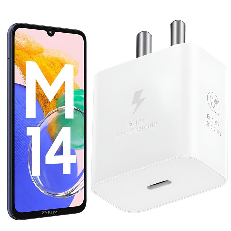 Image of 25W GaN Super Fast Type-C Charger Adapter Compatible with Samsung M14 5G and More 25W Charging for Galaxy M05, M35, A35, F35, A15, M15, F15, S21 FE, S23 FE, A14, F14 USB-C Quick Charge, White