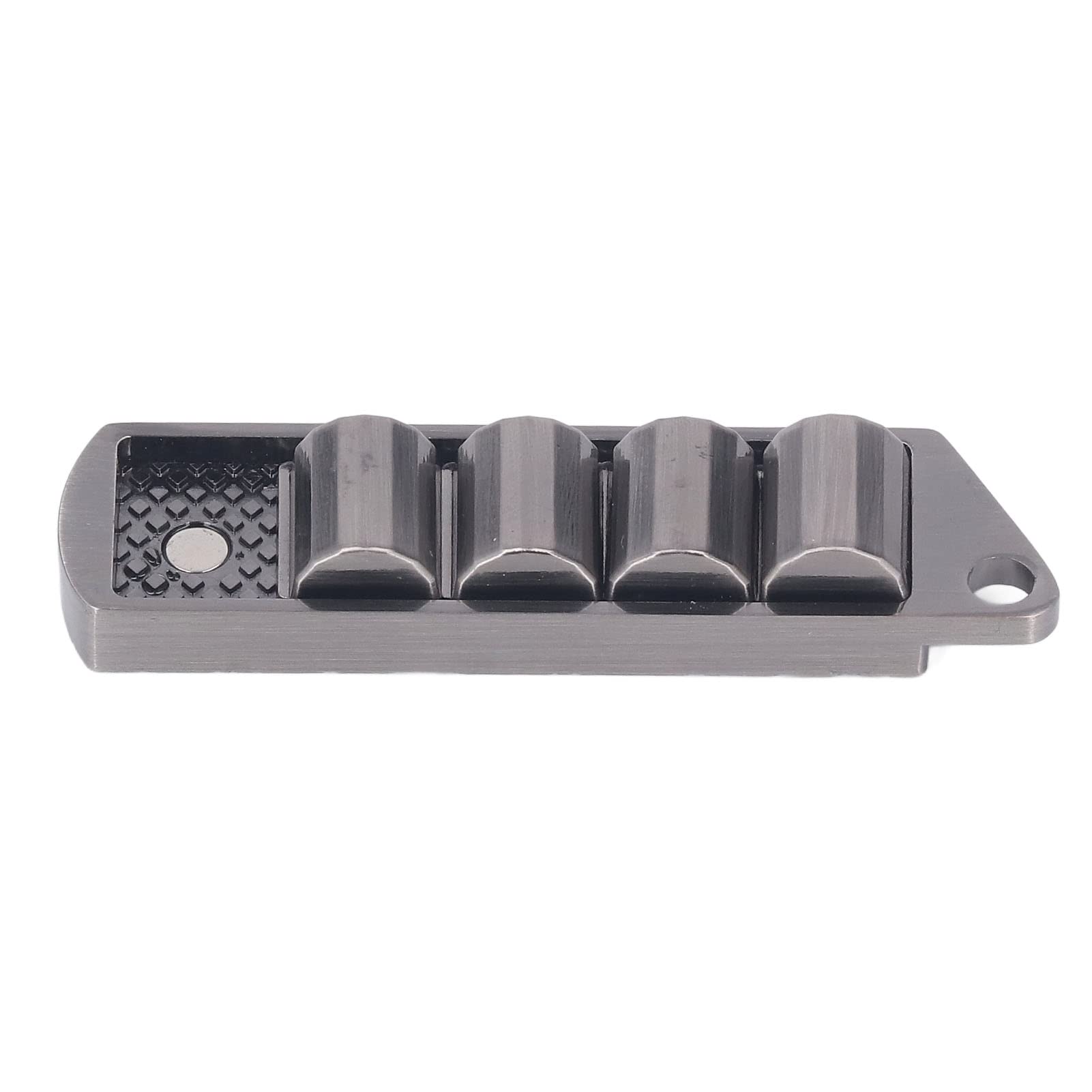 Keenso Zabawki sensoryczne Push Slider, Fidget Toys, metalowy suwak Fidget dla dorosłych nastolatków (srebrny)