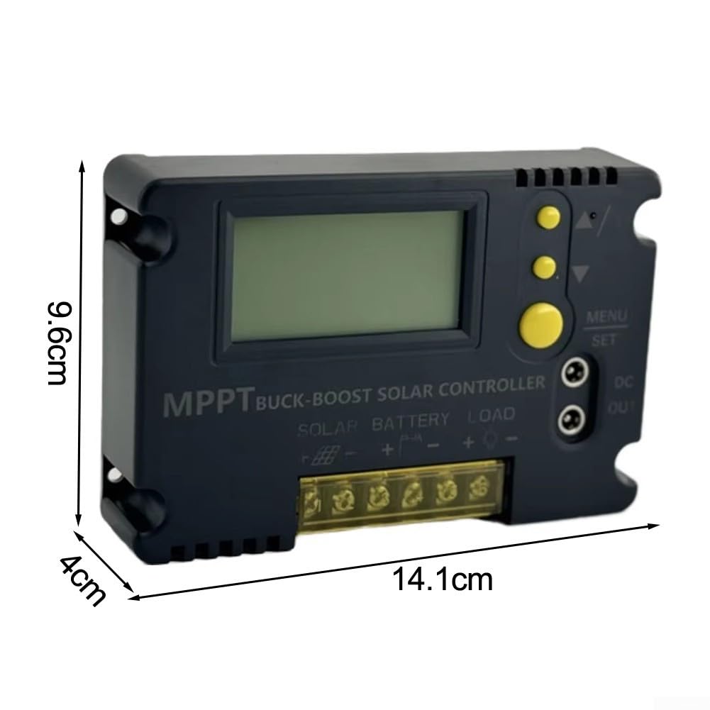 MPPT para regulador de carga solar, 10 A, automático, ABS, MPPT, regulador solar 10 A, para regulador de carga MPPT, regulador de carga MPPT, 10 A, para controlador solar, función de litio MPPT