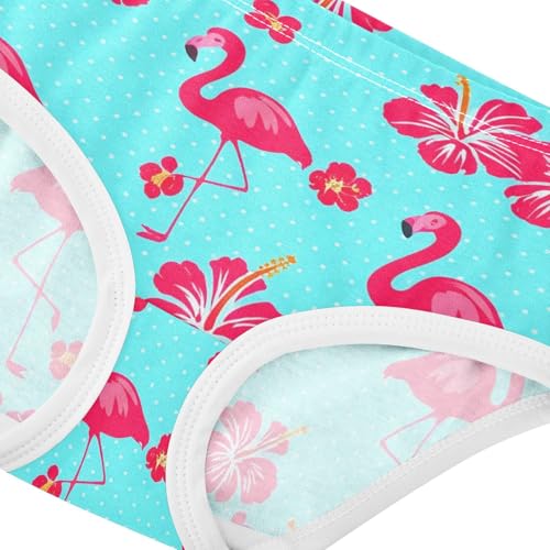 Bright Girls Underwear Toddler 2t Cotton Girl Panties Cute Pink Flamingos Floral Blue Briefs Undies Kids4