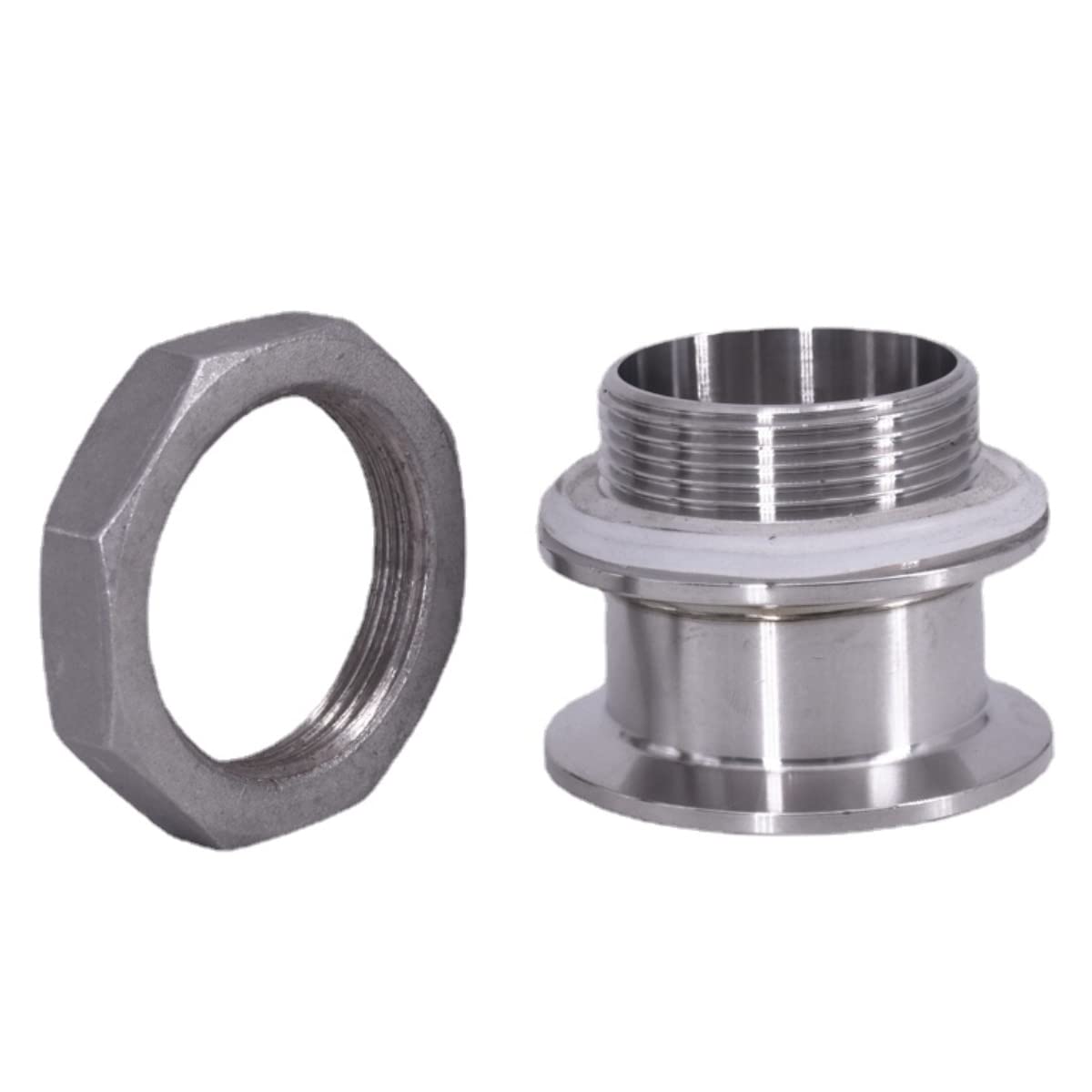 Doble Ferrule 1.5 "2" Tri Clamp 1-1/4 "1-1/2" BSP Tipón Sanitario Masculino Que acelera el Tanque de Agua de la Cabeza de los bultos 304 Acero Inoxidable Homebrew estricto