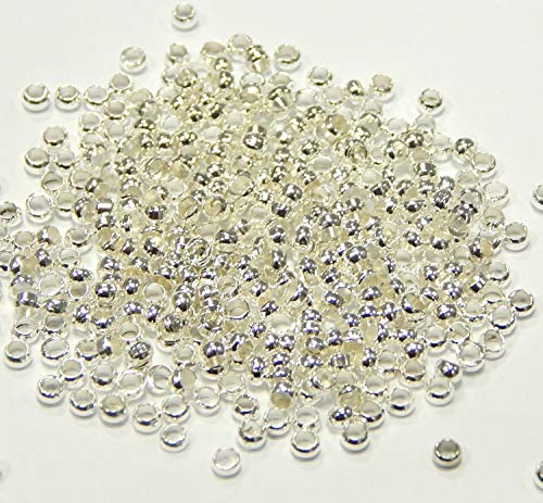 Perline argentate, perline, in ottone, PERLINE IN