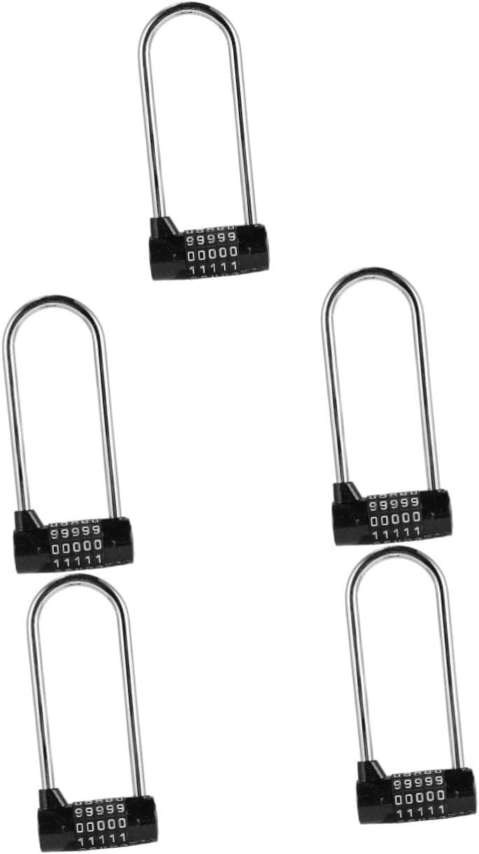 EXCEART 5 Pezzi Lucchetto Con Serratura a Combinazione Chiave Serratura Digitale Dell’armadio Montato Di Grandi Dimensioni Serratura Dell’armadio Serrature Delle Porte Casa Nero Plastica