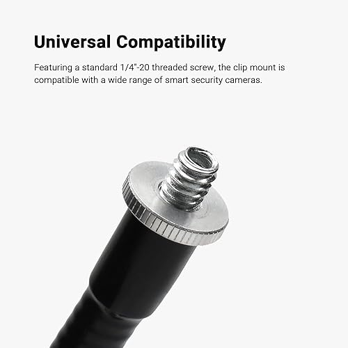 Miniatura 5 de Holicfun Soporte de clip para cámaras Ring, Blink, Eufy, Google Nest, Wyze y Arlo para interiores y exteriores, brazo de cuello de cisne de 5.9 in,