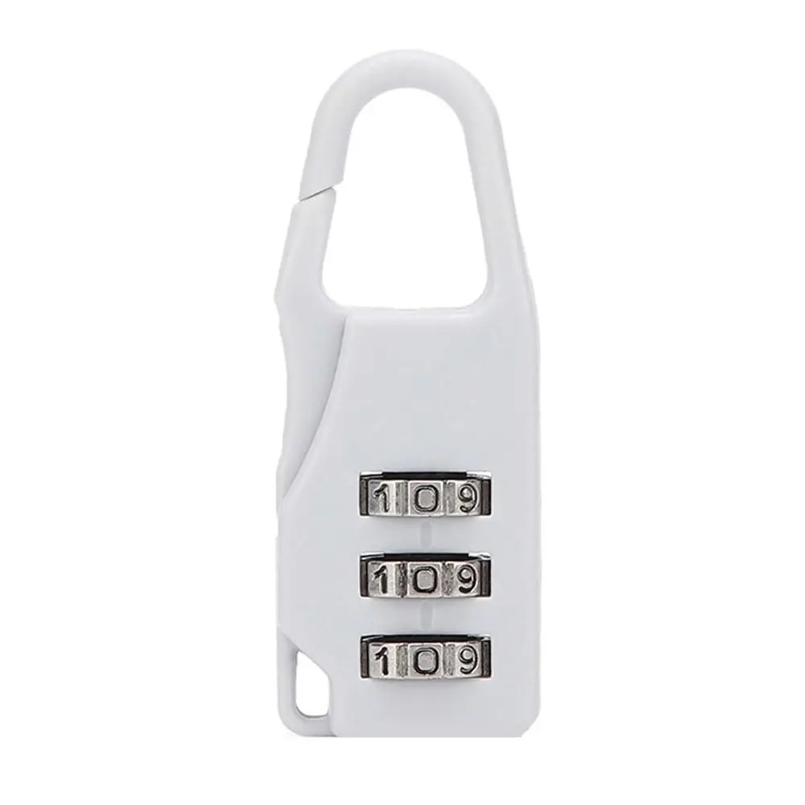 Lock Luggage Digit Suitcase Combination Lock Plastic Mini Combination Padlock Luggage Travel Lock(White)