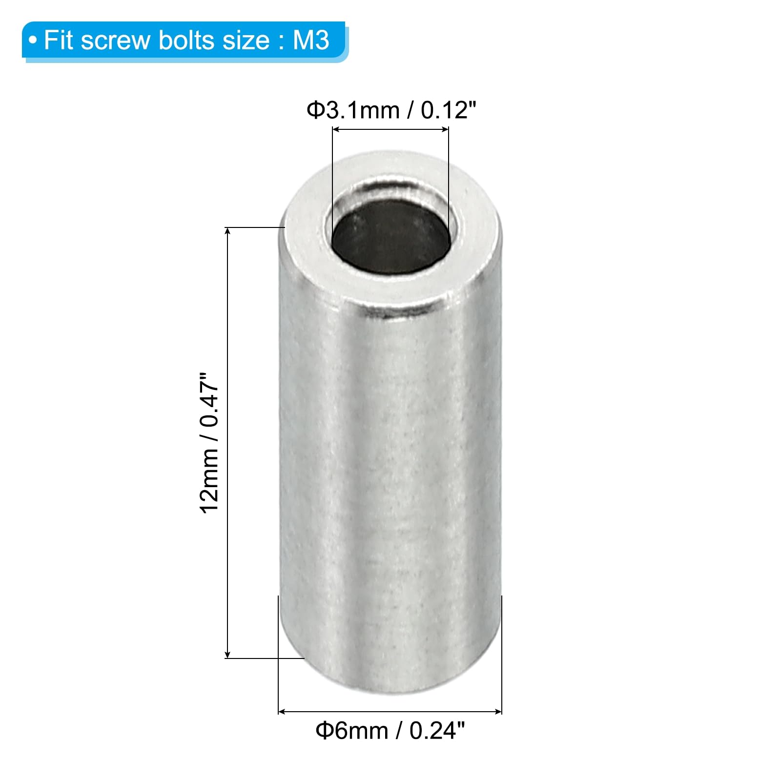 PATIKIL M3 Stainless Steel Spacers - Image 2