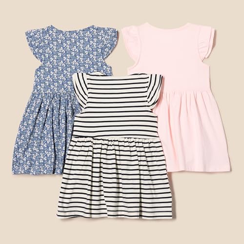 Amazon Essentials Girls and Toddlers' Ruffle Jersey Tunic, Pack of 33