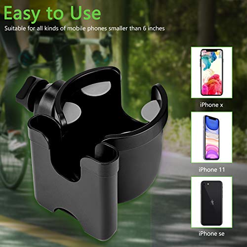 Suranew Universal Stroller Cup Holder, Adjustable Drink Holder With Phone Holder For Baby Stroller, Wheelchair, Walker, Bike, Scooter, Gifts For Family Member. #TOP7