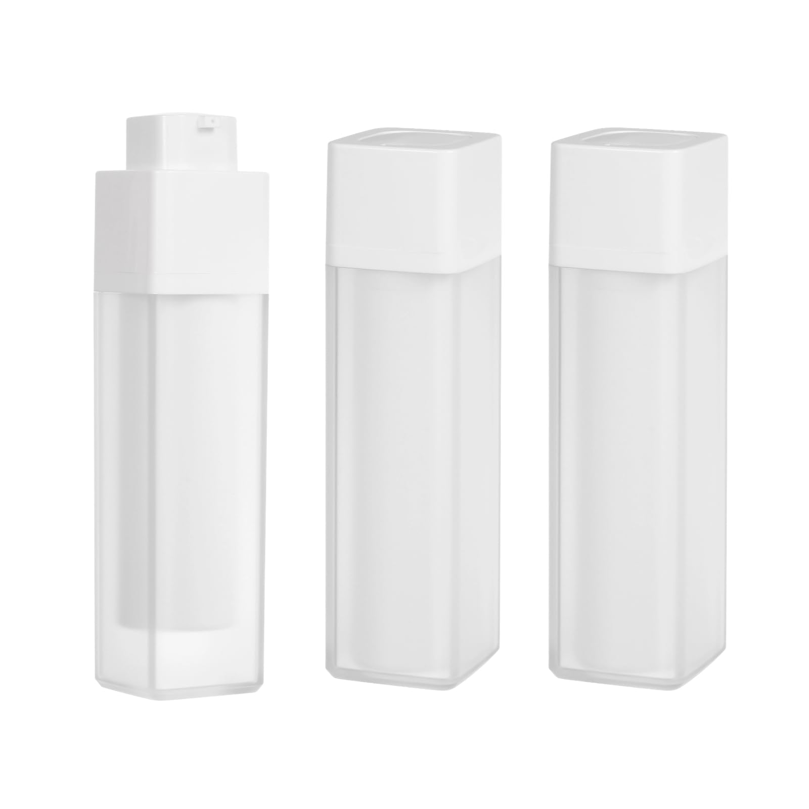 3pcs Empty Airless Lotion Cream Pump Plastic Container Cosmetic Bottle Dispenser Travel Refillable Containers 30ml For Cosmetic Makeup Cream Lotion Travel Toiletries