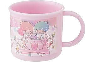 Sanrio Little Twin Stars Reusable Plastic Drinking Cup with Handle 6.76oz