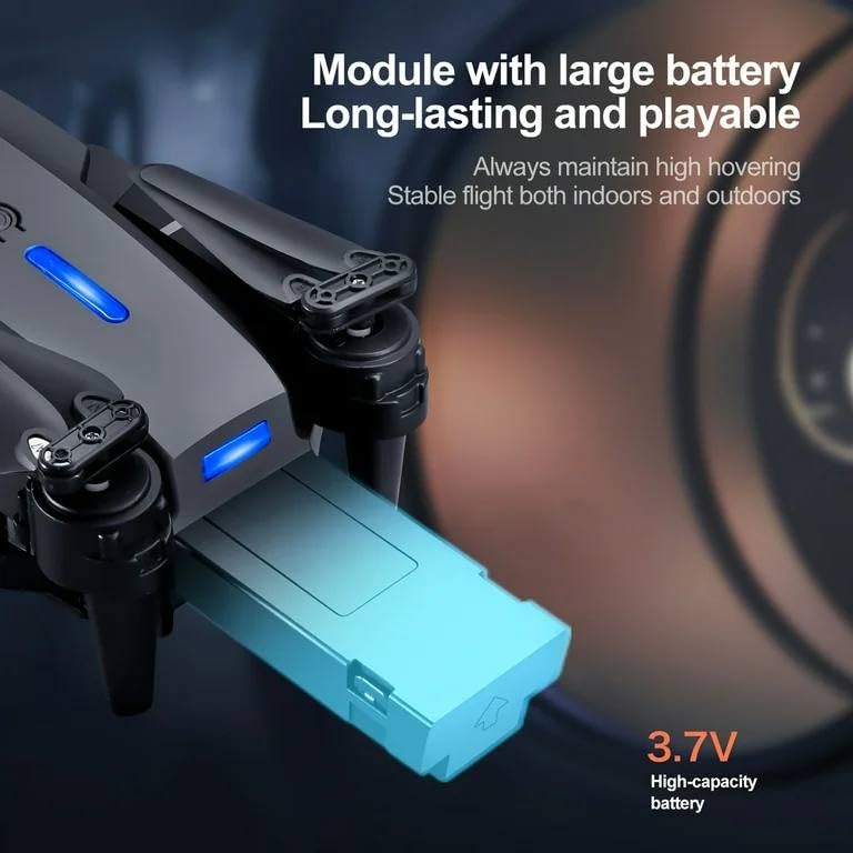 Image of dRoNe wItH hD DuAl cAmErA BrUsHlEsS MoToR, oNe cLiCk tAkEoFf /lAnDiNg FlIp rOlLiNg gEsTuRe cOnTrOl wI-Fi cAmErA ReMoTe cOnTrOl -X DrOnE (E88)