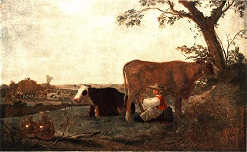 Posters et art pour décoration chambre tableau la laitière Aelbert Cuyp vintage