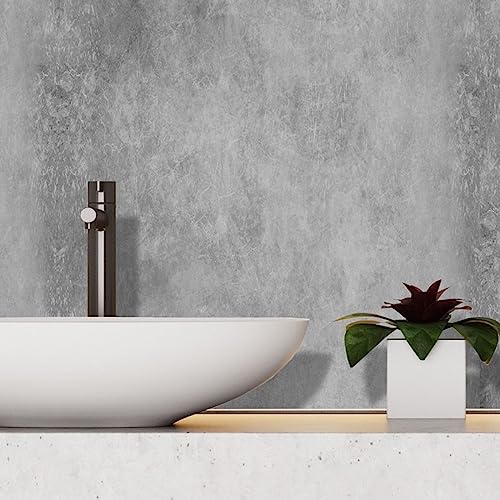 Papel de Parede Adesivo Efeito 3D Cimento Queimado Sala Quarto 3m