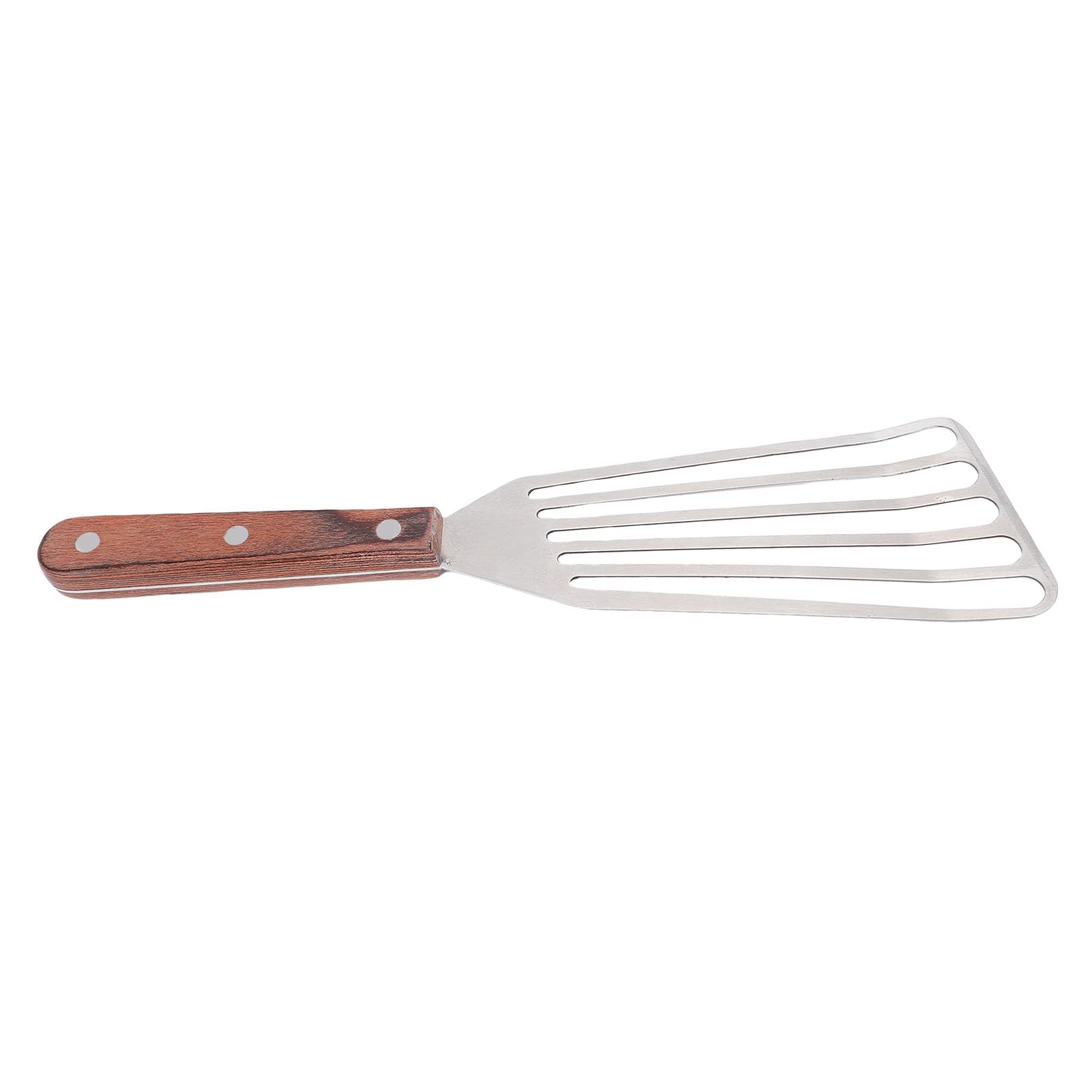 SIXRUN Espátula para Pescado, Volteador de Pescado de Acero Inoxidable con de Madera, Hoja Fina y Flexible para Freír Filete de y Salteado, Herramienta de Cocina Fácil de Limpiar para Parrilla de