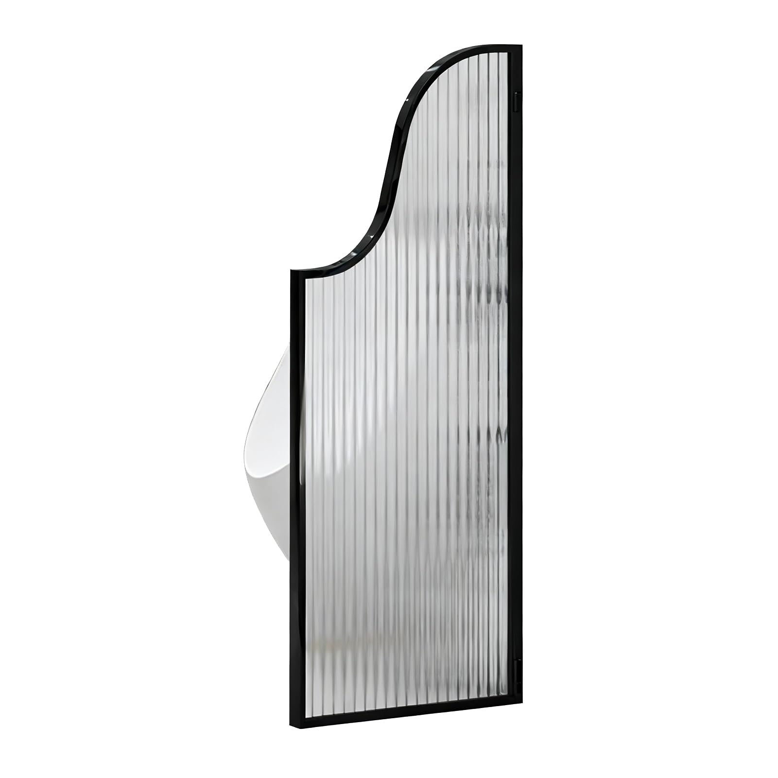 GJZQDKX Urinal Divider Privacy Screen,Public Men's Toilet Partition - Wall-Mounted Urinal Baffle, Privacy Divider Screen for Restroom Cubicles, Bathroom Panel (Black, 40x110cm / 15.7x43.3in)