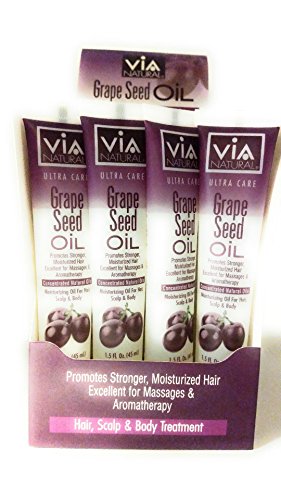 Via Natural Ultra Care Grape Seed Oil Concentrated Natural Oil 1.5 oz (PACK OF 3)