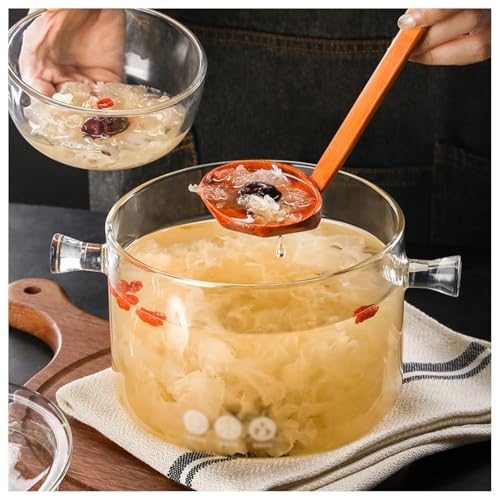 Faitout en verre transparent pour repas conviviaux et service élégant sur table