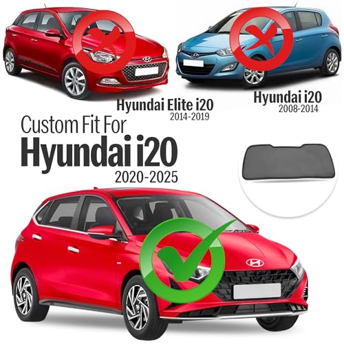 Image of Autofact Dicky Curtain Custom Fit Rear Windshield Sunshade | UV & Heat Protection | Foldable Mesh | Privacy & Cooling Car Accessory (for i20 (2020-2025))