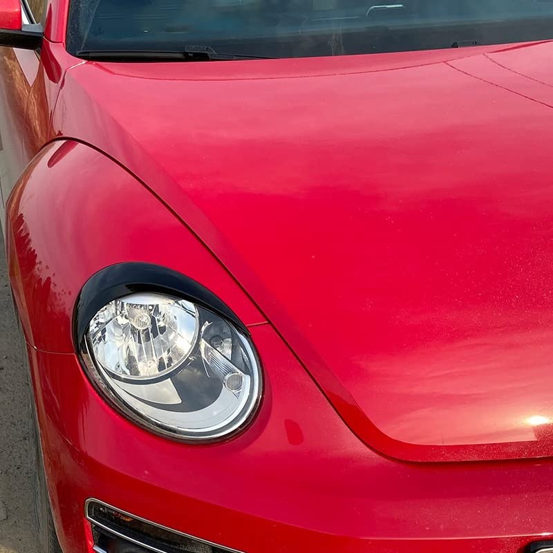 Cache-phares pour VW Beetle 2012-2018 en ABS noir brillant de protection - 4