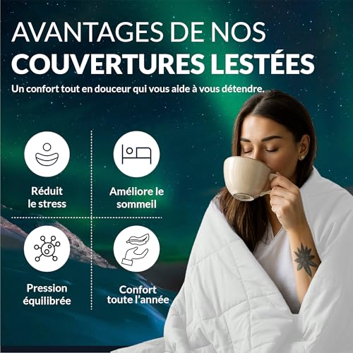 Couverture lestée respirante coton pour un sommeil profond - 5