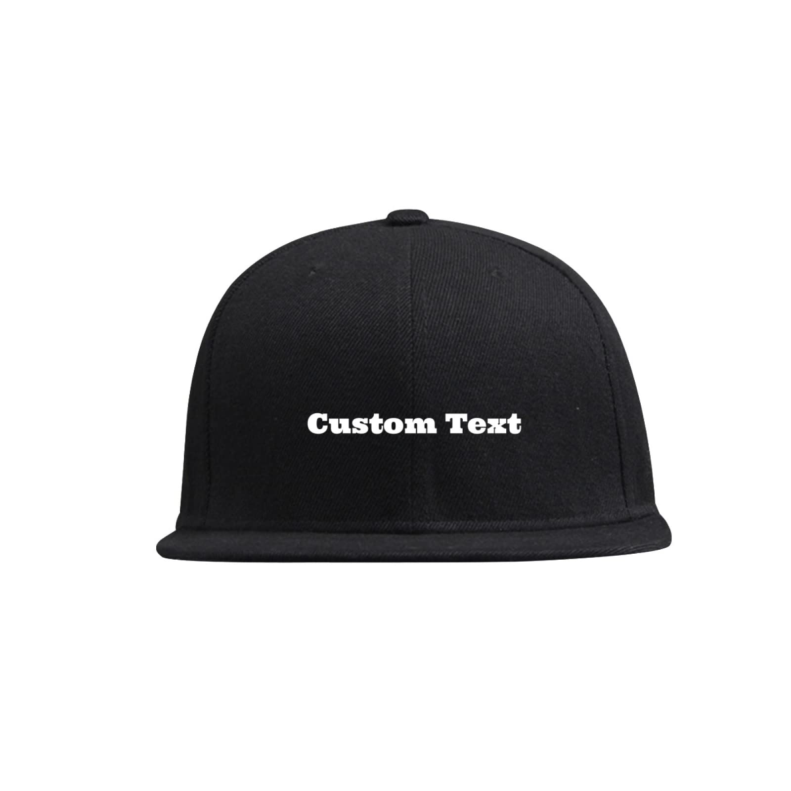 Miujonvy Custom Flat Brim Hip Hop Baseball Cap Custom Text Baseball Cap Dad Caps for Gifts