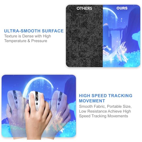 Image of Gadgets WRAP Gaming Mouse Pad 7.5 x 9 Inch, Anti-Slip, Spill-Resistant, Ideal for Home, Office, Gaming Setups - Columbina