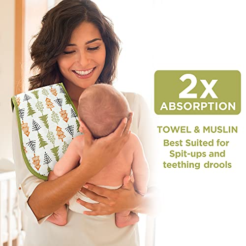 DREAMS & DIMPLES Baby Muslin Burp Cloths 3 Pack 100% Cotton Soft & Absorbent Muslin Burp Rags 20.75 x 9 Inch Burping Cloths for Babies (Into The Jungle)4