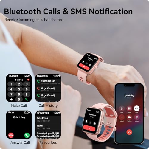 Image of Smart Watch for Men Women (Built-in GPS), Bluetooth Call Smartwatches, AMOLED Display Fitness Tracker with 3ATM Waterproof Pedometer /Calories /Heart Rate /Sleep Monitor for iOS & Android