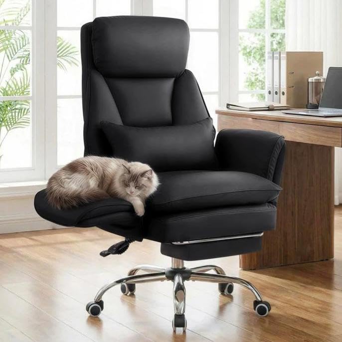 Ckaff Chaise de Bureau avec Accoudoirs Réglables sur 5 Niveaux, Fauteuil de Bureau Ergonomique...