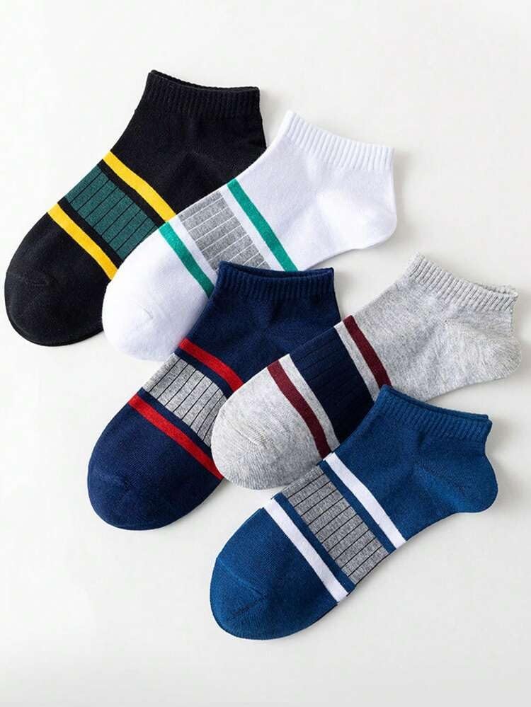 Raimo Hub Men’s Sports Ankle Socks | Cotton Rich Breathable Low Cut Socks | Comfortable & Sweat Absorbent | Stretchable Free Size | Multicolor | Pack of 5 Pairs-image-24