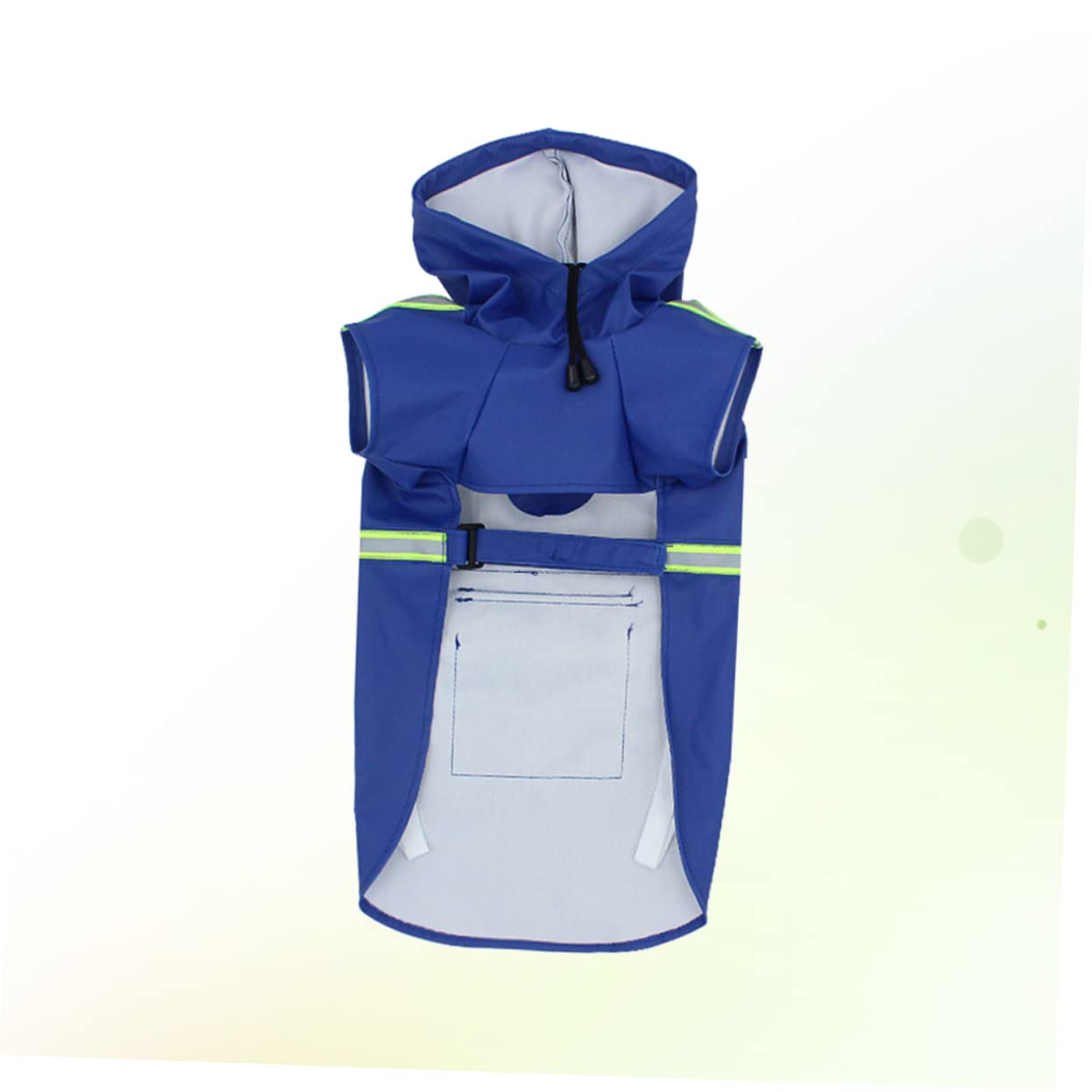 VICASKY Pet Reflective Rainwear Waterproof Dog Coat Small Dog Rain Poncho Elastic Material Night Visibility Protection (Dark Blue L)