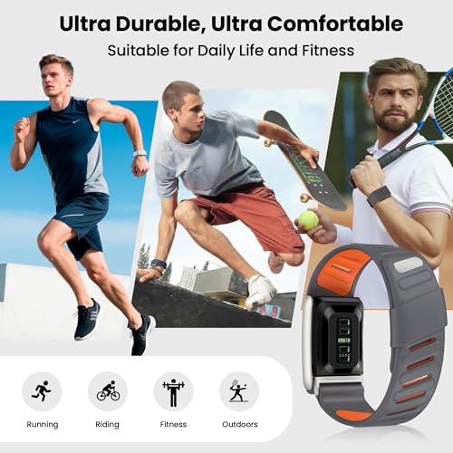 Image of VEMIGON Silicone Sport Band Compatible with Whoop 5.0 One /Peak, Life /MG, Breathable, Adjustable Waterproof Replacement Wristband Strap with Stainless Steel Frame Connector, NOT for Gen 4.0(Band only)