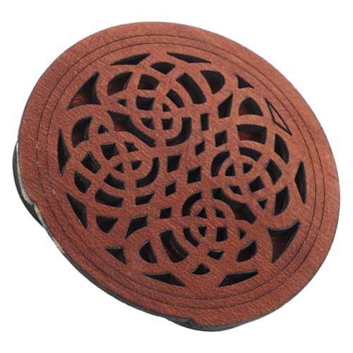 FUNOMOCYA Solid Wood Guitar Cover Acoustic Feedback Reducer Deep Wood Color Decorative Block for Acoustic and Electric Guitars