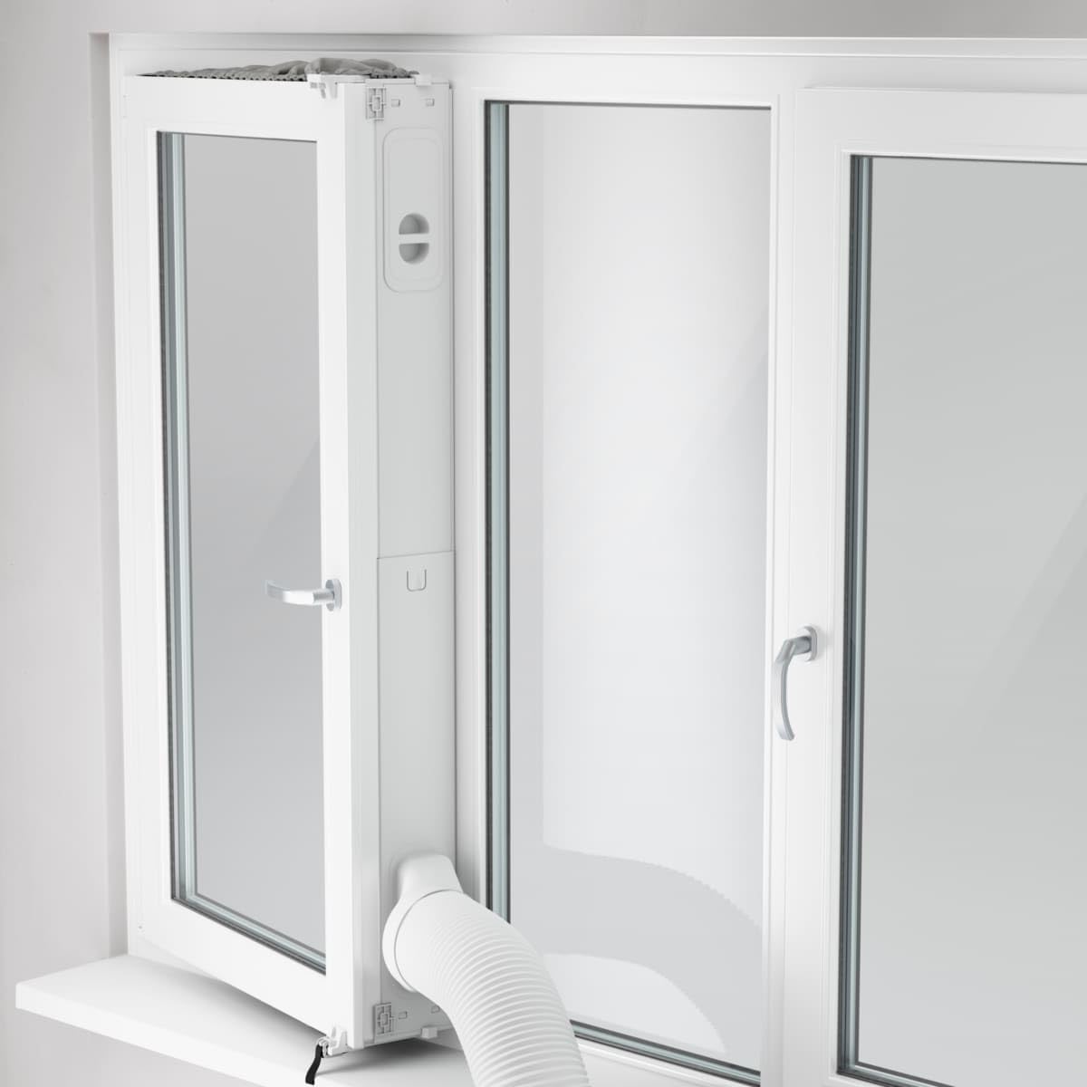 AEG AWKIT5 Premium Fensterabdichtungs-Set für Klimageräte 15 cm Schlauchdurchmesser grau-weiß