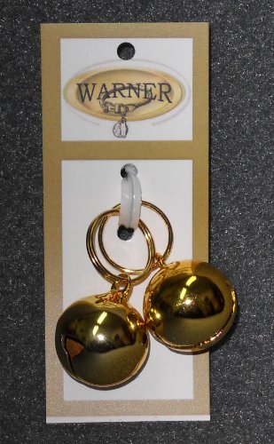 WARNER SPORTING Small Gold Colored Steel Pet Bells for Dog/Cat Collar 5/8