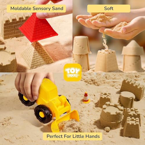 TOY Life 38-Piece Construction Sand Kit with Foldable Sandbox, Ages 3+ - image 6