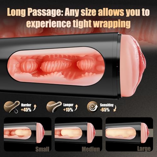 Image of Male Masturbator Adult Sex Toys Pocket Pussy Stroker, 3 Penis Cock Sleeves with Soft and Fleshy Texture, Blowjob Sex Machine with Realistic Oral Vagina Anal Doll Ass Penis Trainer for Men Masturbation