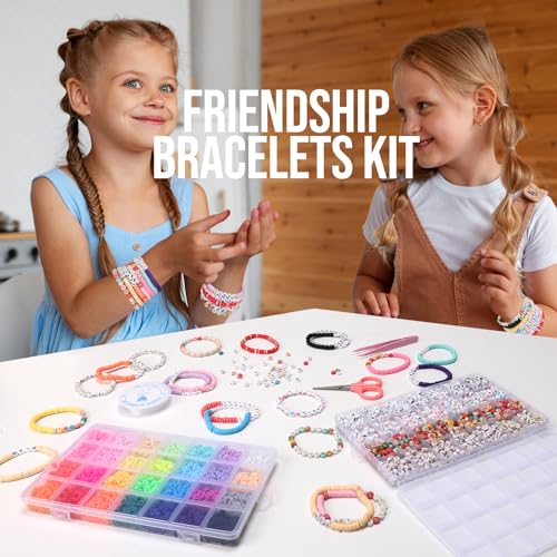 Pizooro BMK-3 Friendship Bracelet Kit With 28 Colors, 5040 Clay Beads thumb #1