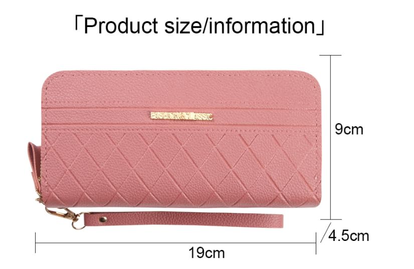 Mothers Day Gifts,Wallet Women,Trendy Solid Color Long Wallet, Double Zippers Clutch Coin Purse, Women'S Faux Leather Card Holder With Wristband (Black)3