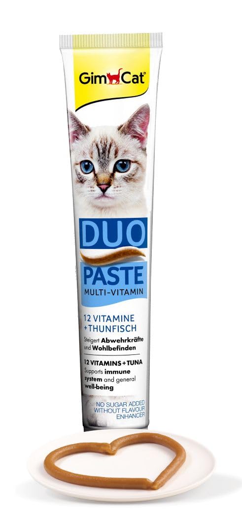GimCat Duo-Paste Cat Multi-Vitamins Cat Supplement, Tuna Flavour, with 12 Essential Vitamins, No Added Sugar, 50g-image-46