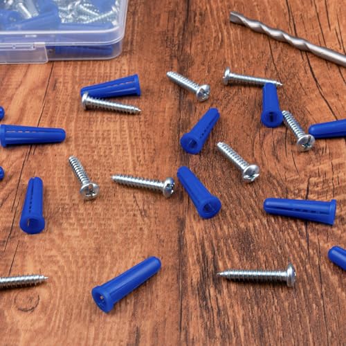 Kurui CM220 #10-12 Concrete Anchors And Screws Kit, 220Pcs Wall Anchors For Drywall Brick Masonry Stucco Concrete thumb #5