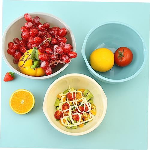 Juego de 3 Tazones de Ensalada Multiusos de Plástico miniatura 6